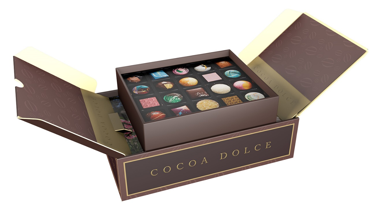 Cocoa Dolce ecommerce levitation gift box by BCI.